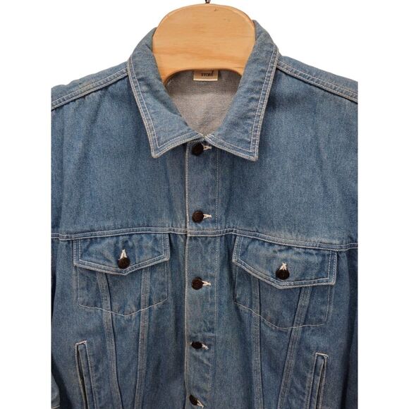 Disney Store VTG Denim Jean Jacket Blue Trucker Sz XL Mickey Friends Heavyweight - Picture 4 of 13